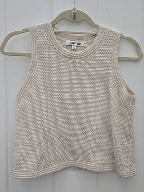 Uniqlo x Comptoir des Cotonniers Cream Knit Tank Top Size M
